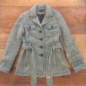 Braetan wool pea coat with belt